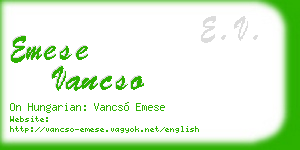 emese vancso business card